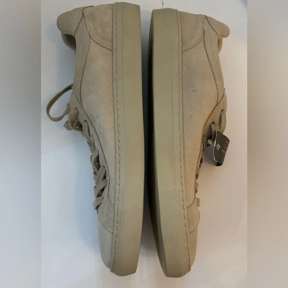 Avellini Women Genuine Leather Low Top Sneakers Size 40/9.5 Preppy Casual